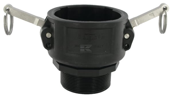 Camlock type B 3" udvendigt gevind 2-1/2" polypropylen