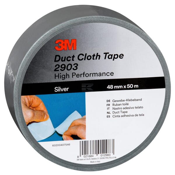 3M Scotch 2903 Lærredstape, Sølv, 48 mm x 50 m