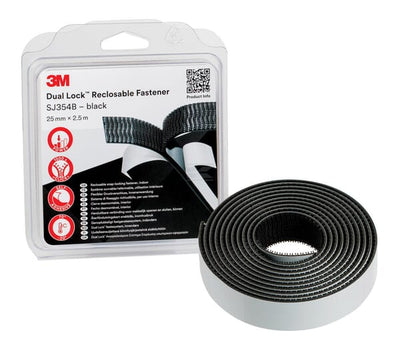 3M Dual Lock SJ354B Genlukkelig Befæstelse 25 mm x 2,5 m