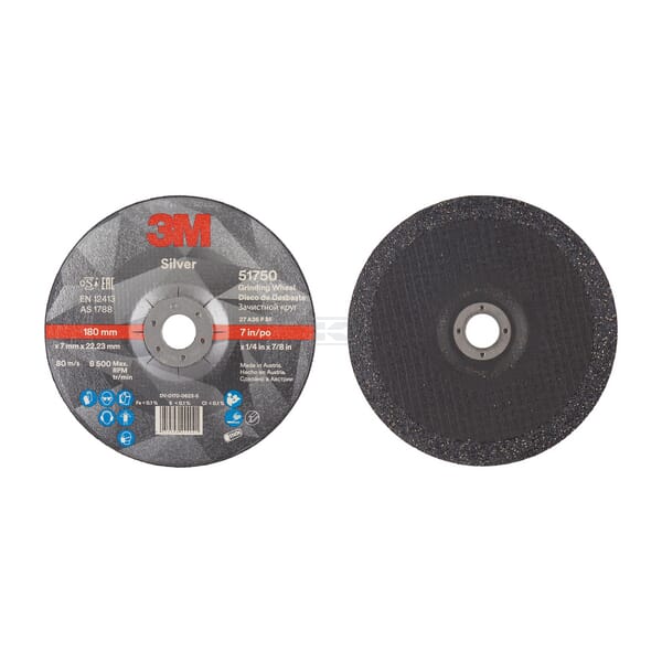 3M Slibeskive 51750 T27 180x7x22,23 mm