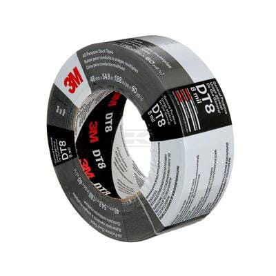 3M DT8 Lærredstape, Sort, 48 mm x 54,8 m