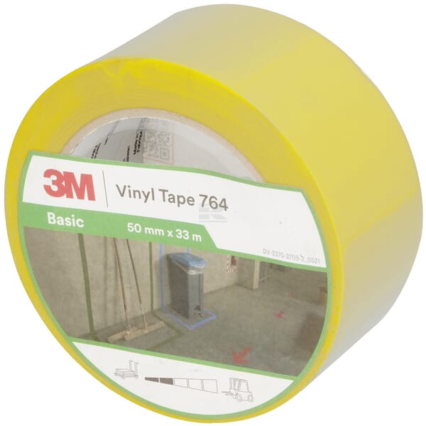 3M Vinyltape 764, gul, 50 mm x 33 M