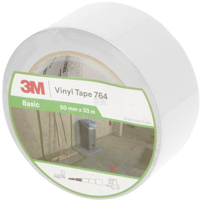 3M Vinyltape 764, hvid, 50 mm x 33M