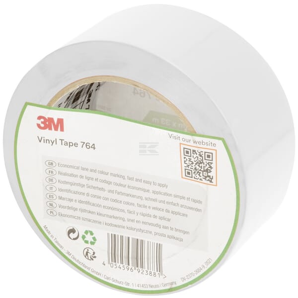 3M Vinyltape 764, hvid, 50 mm x 33M