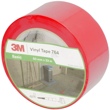 3M Vinyltape 764 Rød, 50 mm x 33 m
