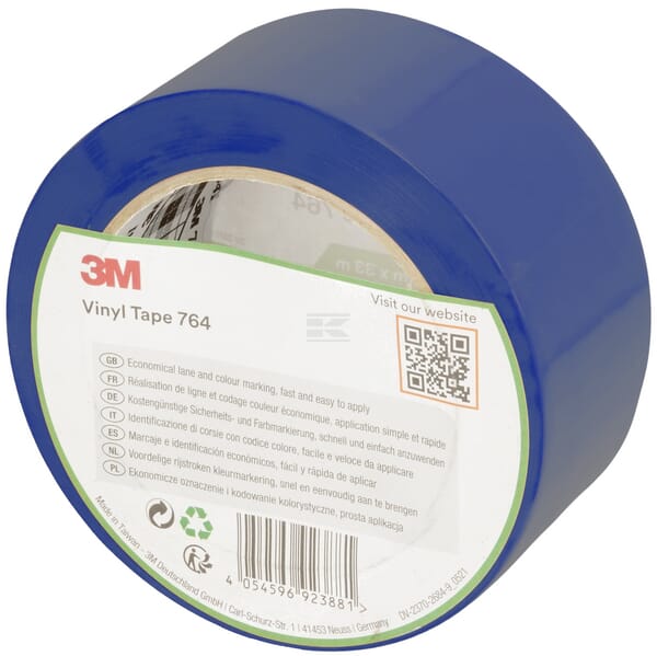 3M Vinyltape 764, Blå, 50 mm x 33 m