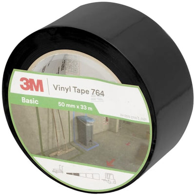 3M Vinyltape 764, sort, 50 mm x 33 m