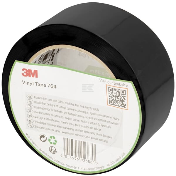 3M Vinyltape 764, sort, 50 mm x 33 m