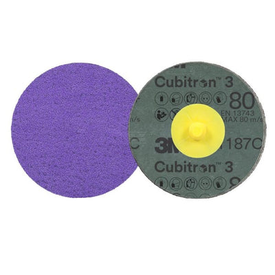 3M Cubitron™ 3 Roloc™ Fiberskive 51mm K80