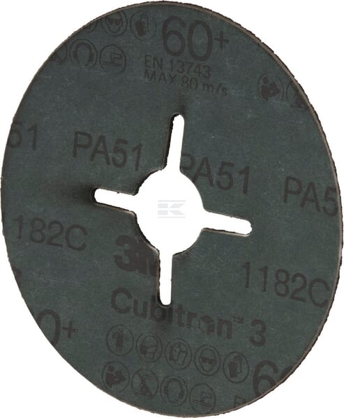 3M Cubitron™ 3 Fiberskive 1182C 115mm K60