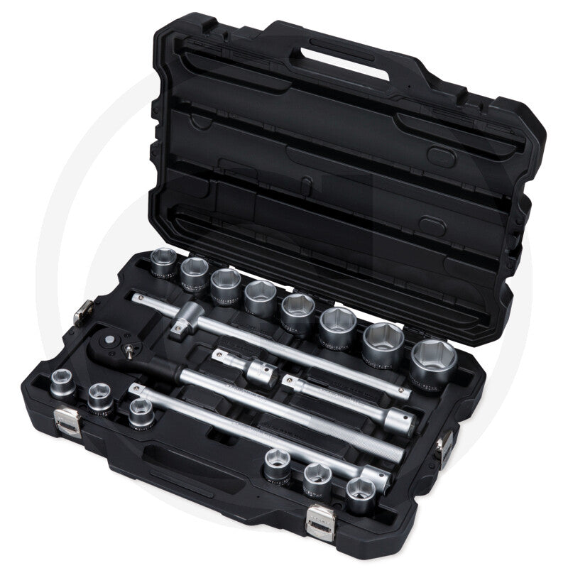 GRANIT BLACK EDITION 3/4" Topnøglesæt
19 dele, metrisk