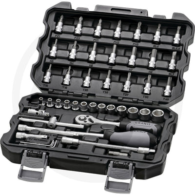1/4" topnøglesæt 45 dele Granit black edition