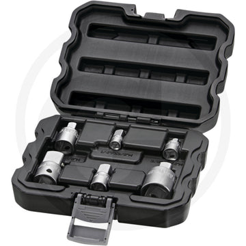 1/4"+3/8"+1/2" adapter-sæt 6 dele Granit black edition