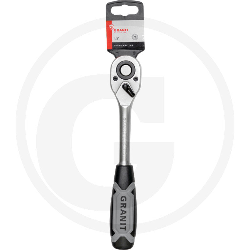 1/2" skralde med omskifter, 72 tænder Granit black edition