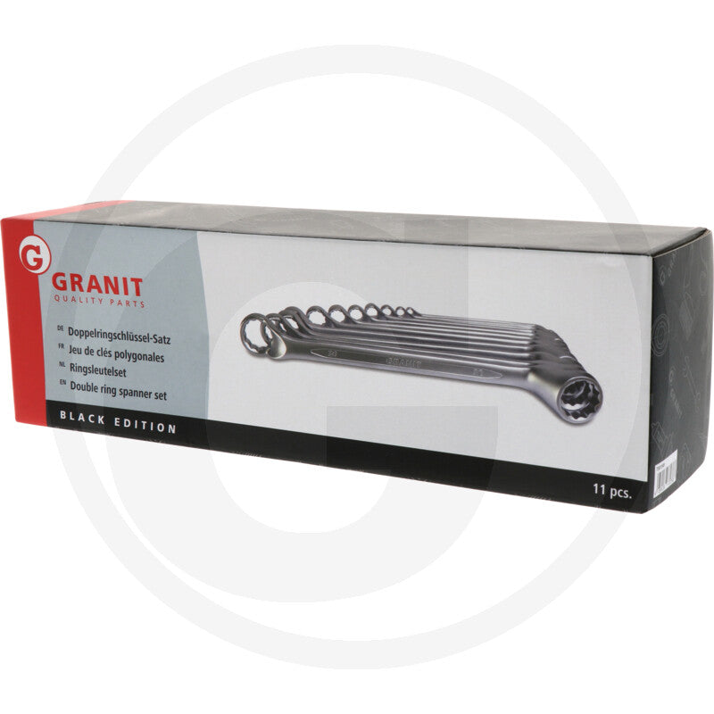 GRANIT BLACK EDITION Dobbelt ringnøgle sæt, 6-32 mm
11 dele
