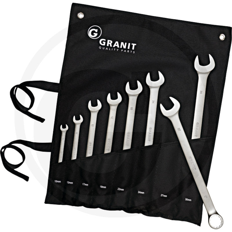 GRANIT BLACK EDITION R/G nøgle-sæt XL, 10-30 mm
8 dele