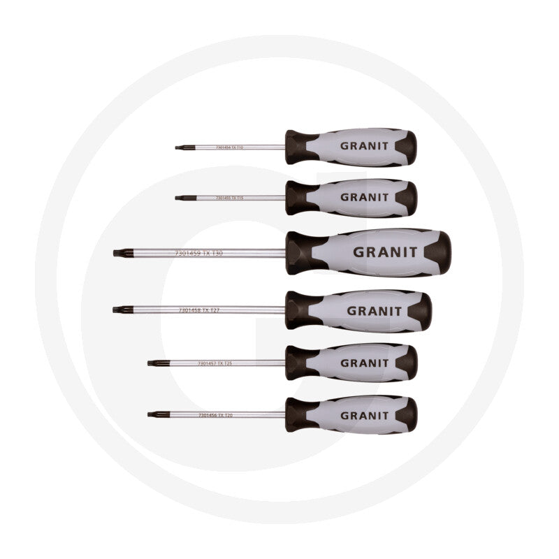 GRANIT BLACK EDITION Skruetrækker-sæt, TX
6 dele