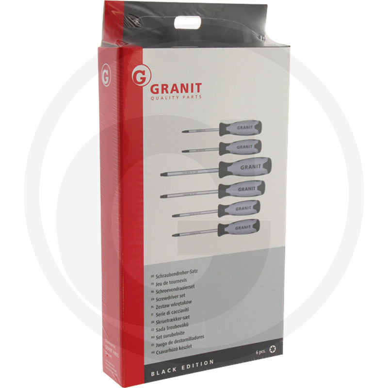 GRANIT BLACK EDITION Skruetrækker-sæt, TX
6 dele