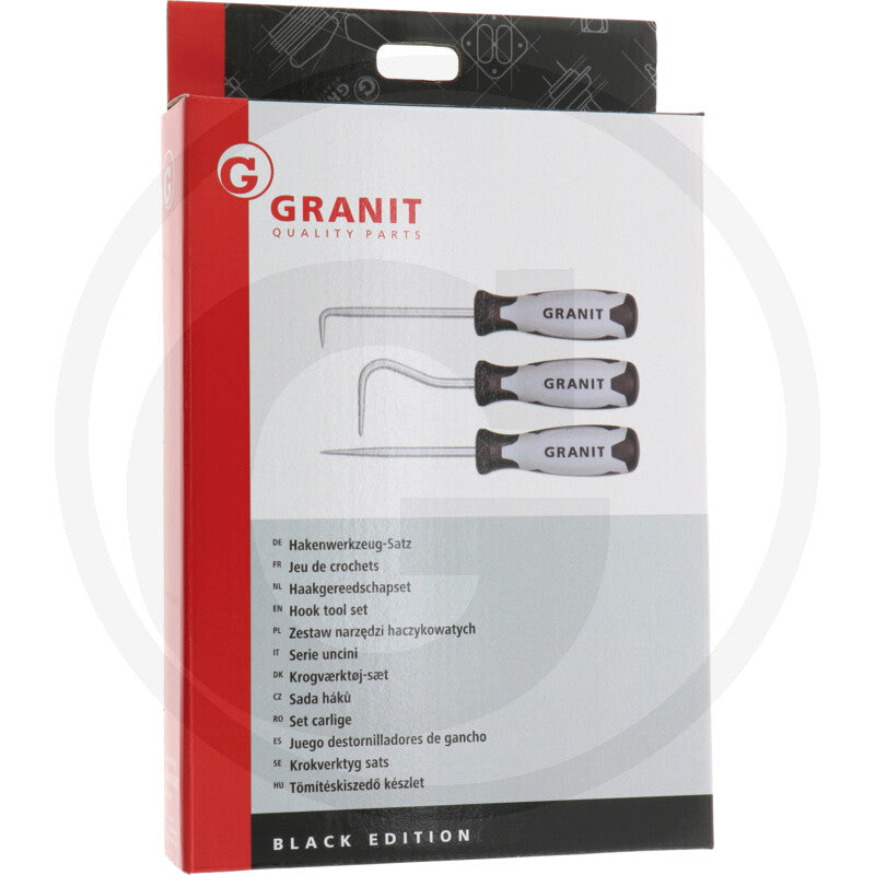 GRANIT BLACK EDITION Krogværktøjs-sæt, stor
3-dele