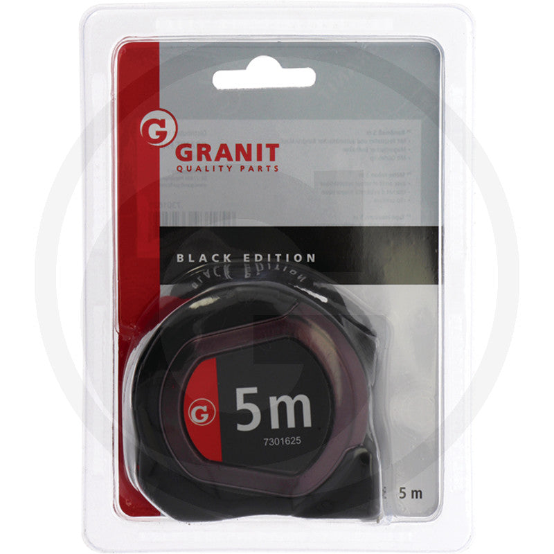Målebånd 5m Granit black edition