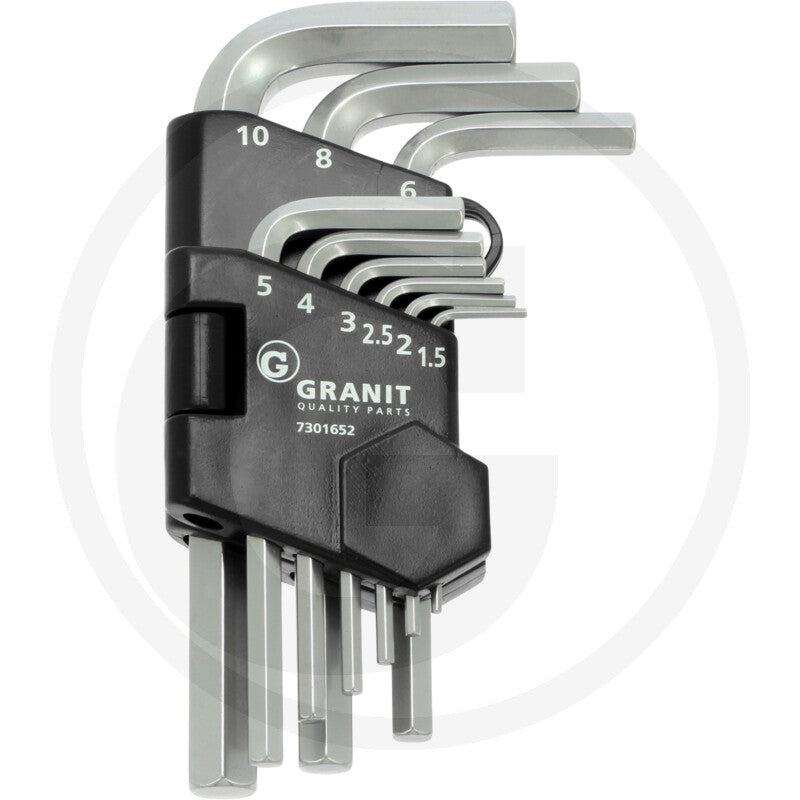 GRANIT BLACK EDITION Vinkelstiftnøgle-sæt, KORT
9 dele