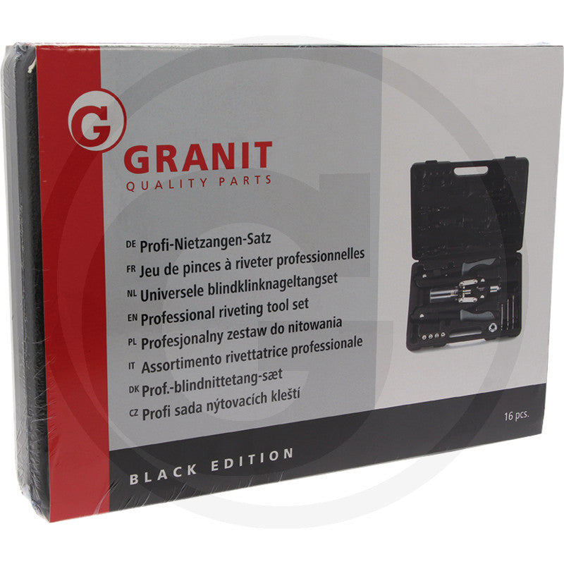 Prof. nittetangsæt
16 dele Granit black edition