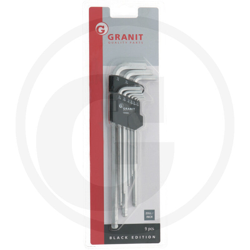GRANIT BLACK EDITION Umbraconøglesæt
 9-dele, tommer