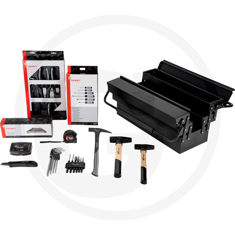 Værktøjsbeholder
indhold, 76 dele Granit black edition