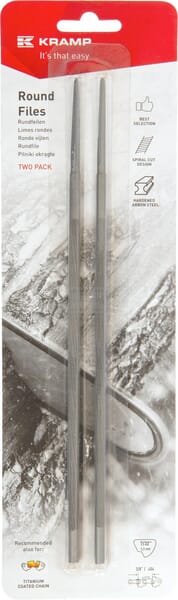 Rundfil 7/32" (5,5 mm) til motorsavskæder, 2 stk.