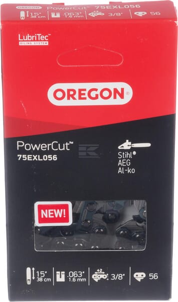 Oregon Savkæde 3/8" 1,6mm 56 DL, right angle chisel