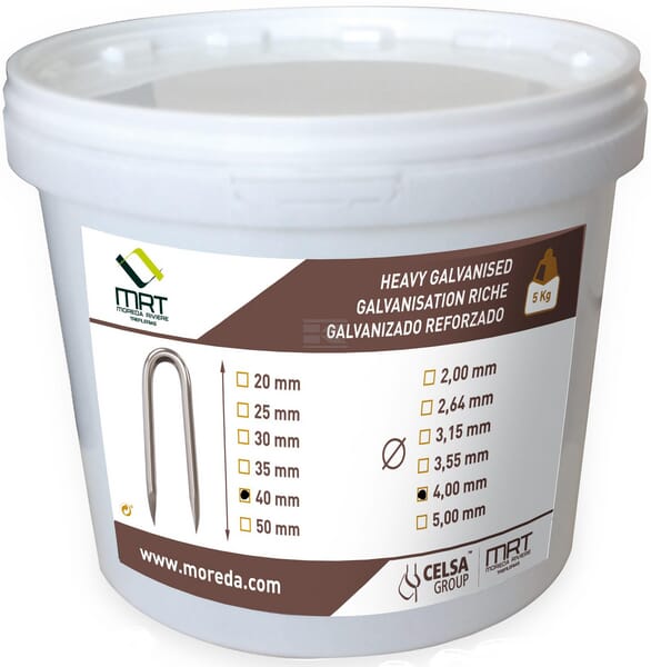 Hæfteklammer 4.00x40 mm til hegn og net, 5 kg