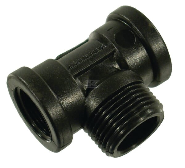 T-stykke 2 styk hun3/4" + 1 styk han 1"