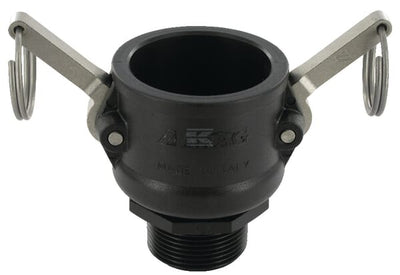 Camlock type B 1-1/2" udvendigt gevind 1-1/4" polypropylen
