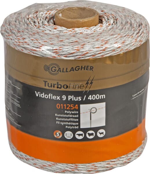 Gallagher Vidoflex 9 Polywire, 400 m hvid