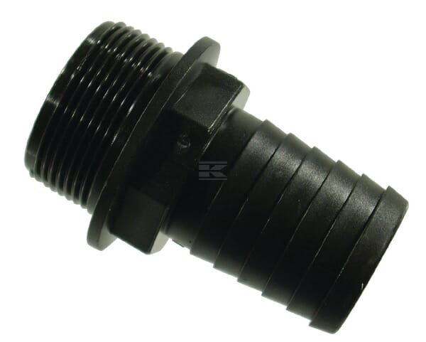 Slangestuds lige med 1 1/2" udvendig gevind til 40 mm slange