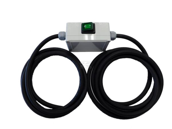 Elektrisk ledning med kontakt, 12 Volt, 16 Ampere, 3m + 2m kabel, beskyttelsesklasse IP 65