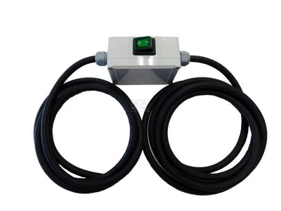 Elektrisk ledning med kontakt, 12 Volt, 16 Ampere, 3m + 2m kabel, beskyttelsesklasse IP 65