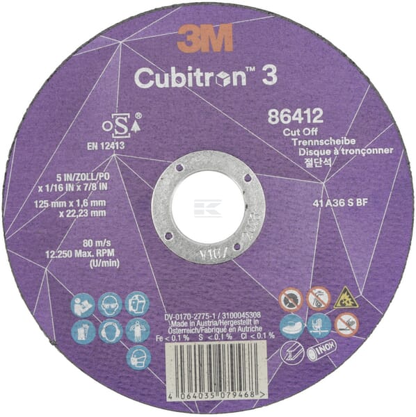 3M Cubitron 3 Skæreskive 125x1,6mm
