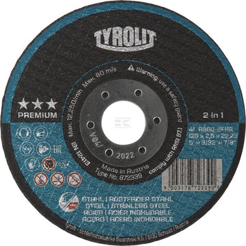 Tyrolit Skæreskive Lige Premium 125x2,5x22 mm