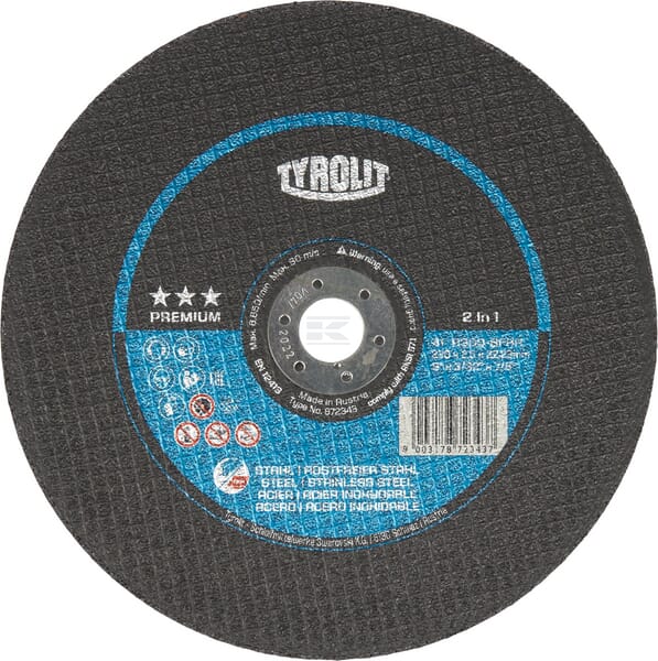 Tyrolit Skæreskive Lige Premium 230x2,5x22,23 mm