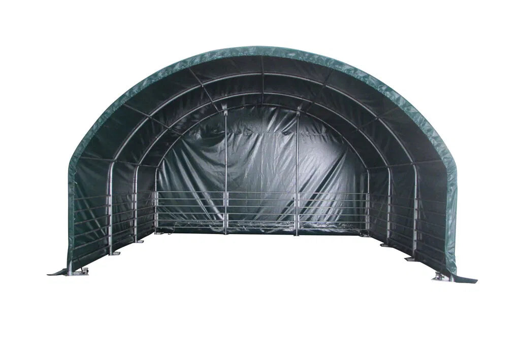 Læskur, 6 x 6 x 3,7 m, med åben front