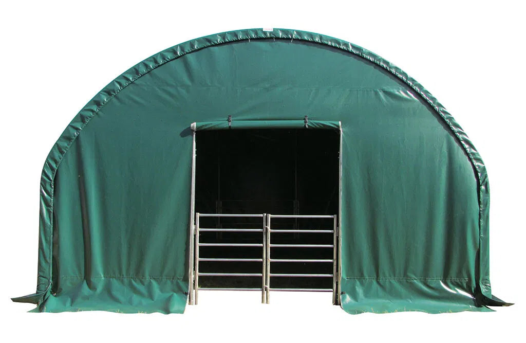 Læskur, 6 x 6 x 3,7 m, med lukket front