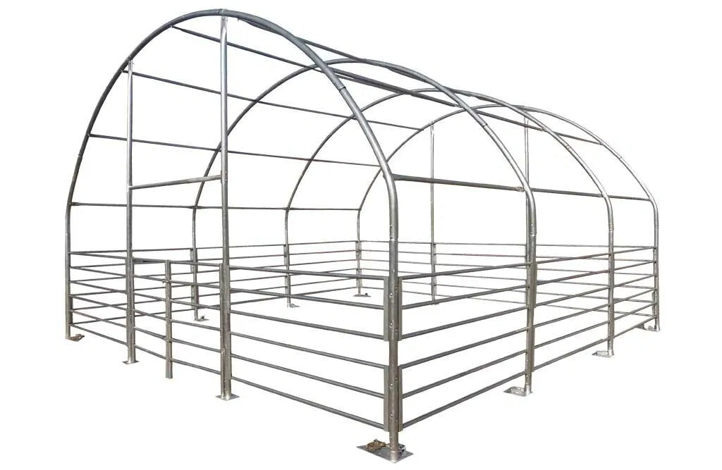 Læskur, 6 x 6 x 3,7 m, med lukket front