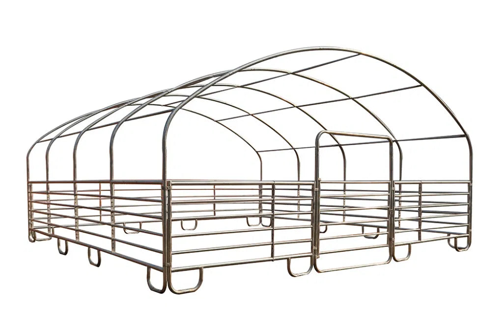 Læskur 8x8x4 m, med lukket front