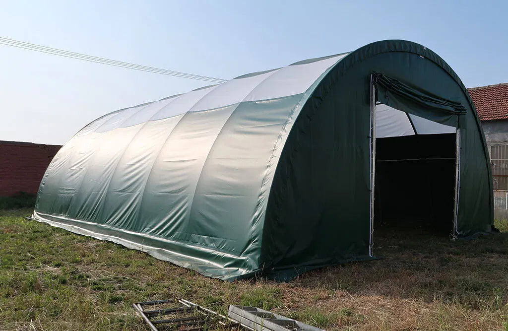 Rundbuehal 12x9x4,5 m, med ovenlys