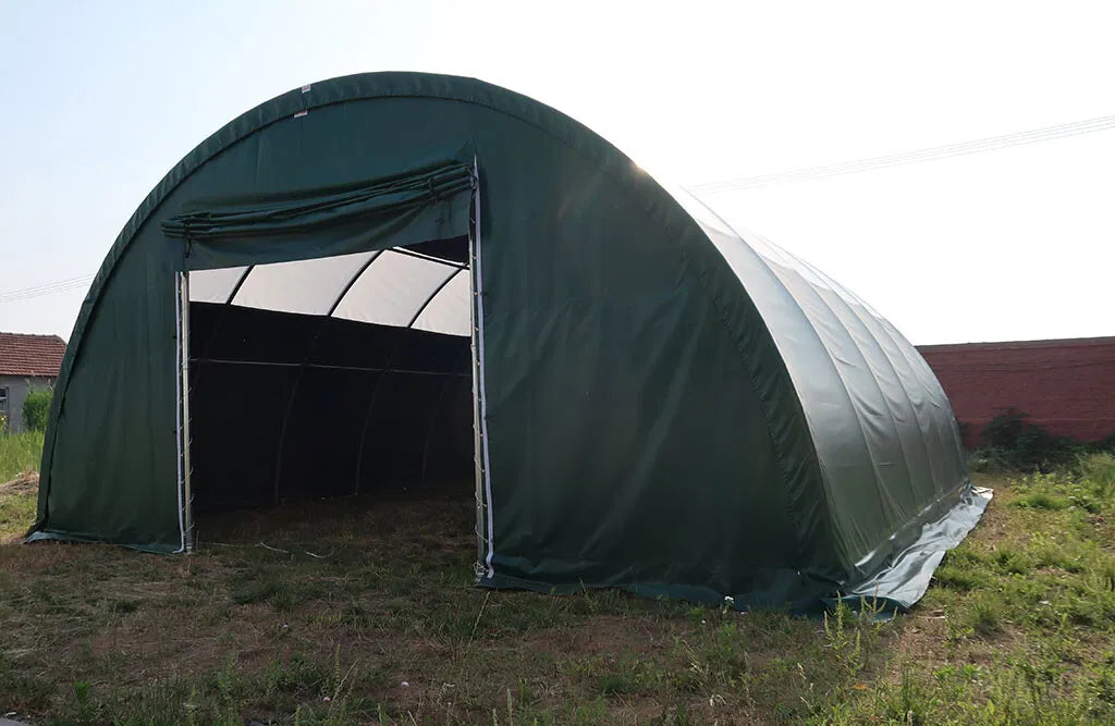 Rundbuehal 12x9x4,5 m, med ovenlys