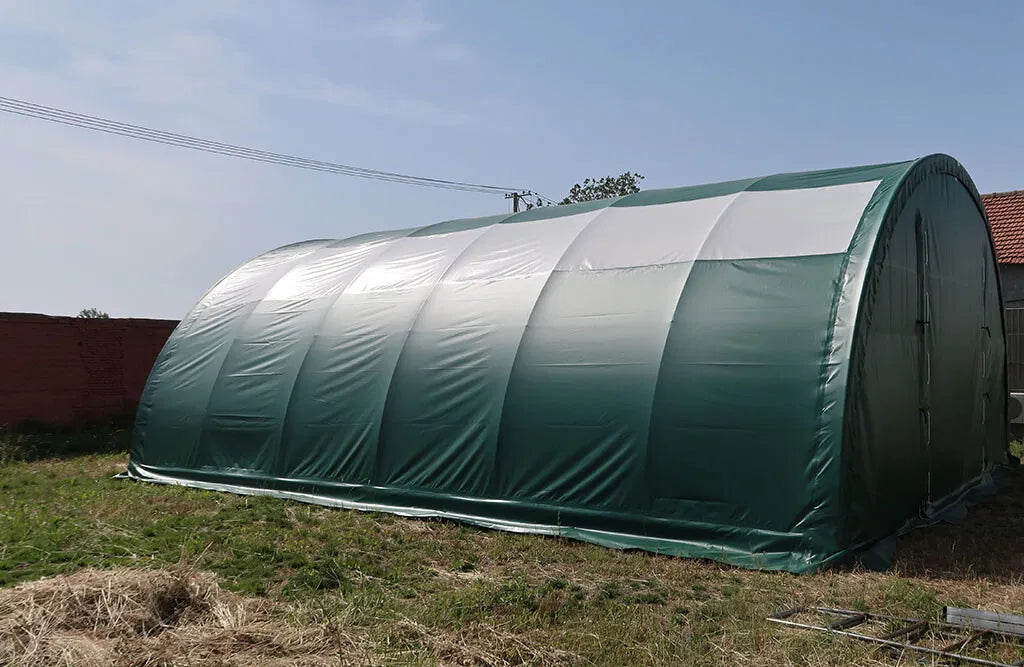 Rundbuehal 12x9x4,5 m, med ovenlys