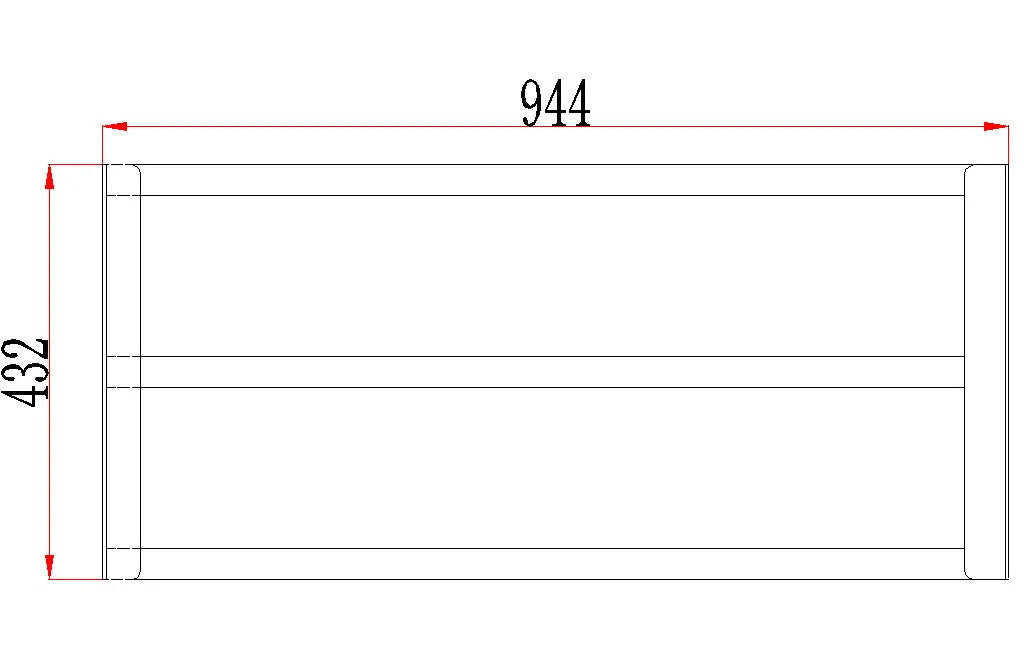 Frontpanel med to-delt midterlåge