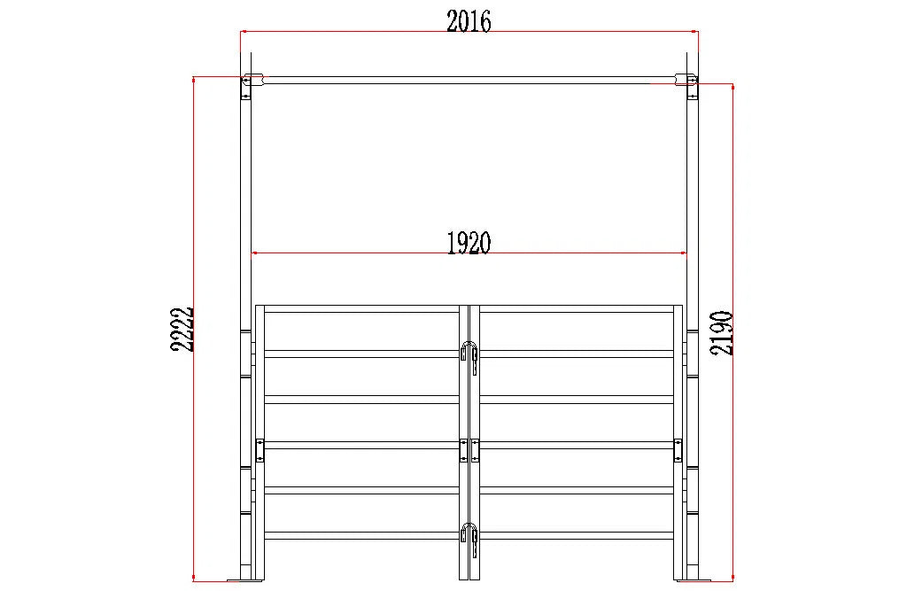 Frontpanel med to-delt midterlåge