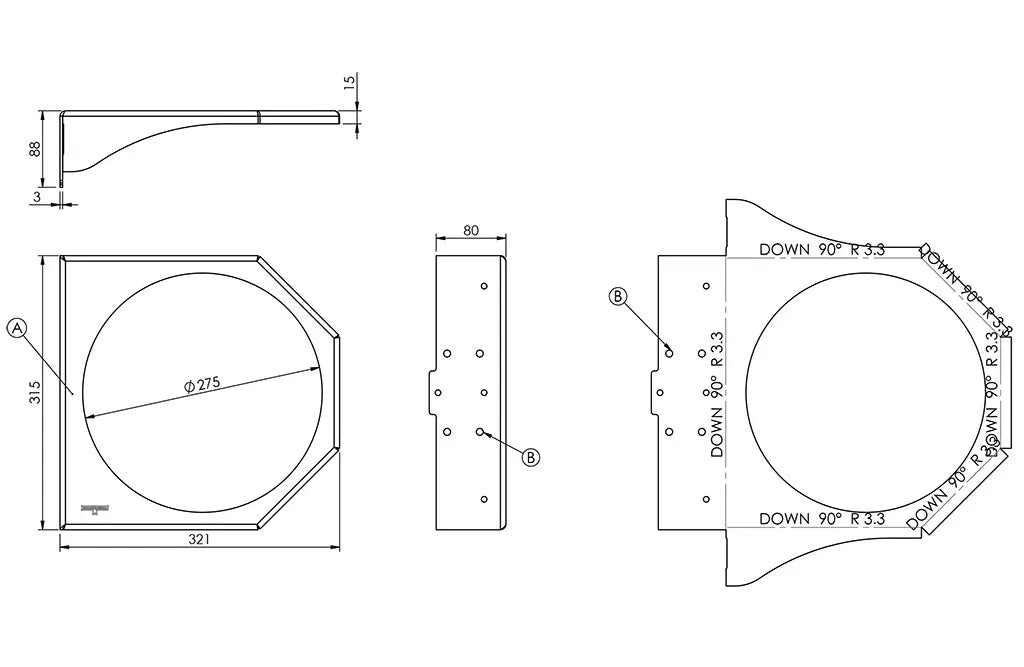 Spandholder, Ø275 mm